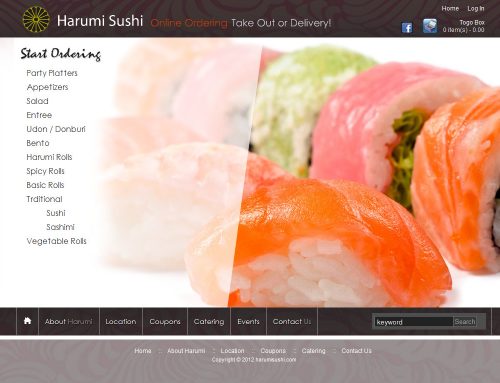 Harumi Sushi 온라인 주문